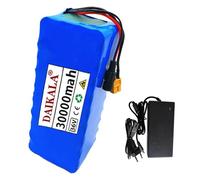 Batterie Lithium-ION 36 V 30 Ah pour Vélo Électrique avec Protection BMS, 10S4P, avec Chargeur XT60