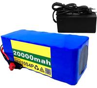 Batterie Lithium-Ion 36V 20Ah pour Vélo Électrique 10S4P Protection BMS Intégrée Idéale pour Moteur de Vélo Électrique 200-1&Nbsp;000W Avec Chargeur 42V 2A SM