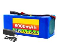 Batterie Lithium-Ion 36V 8Ah pour Vélo Électrique 10S3P Rechargeable de Remplacement pour Moteur 150W 250W 500W Avec Chargeur Et BMS 20A Intégré XT90
