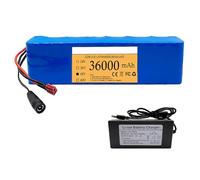 Batterie Lithium-ION 48 V 36 Ah pour Draisiennes, Vélos Électriques, Scooters, Batterie Lithium-ION Étanche avec Chargeur 54,6 V XT60