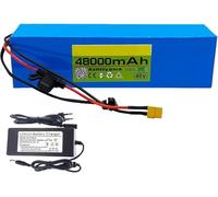 Batterie Lithium-ION 48 V 48 Ah 13S3P pour vélo électrique, avec Chargeur et Carte de Protection BMS, pour Moteur XT60+T 200 W, 350 W, 400 W, 500 W, 800 W et 1 000 W.