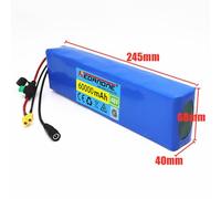 Batterie Lithium-ION 48 V 60 Ah pour Vélo Électrique avec Protection BMS, Étanche, pour Scooter Électrique Et Chargeur XT60+DC