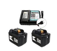 Batterie lithium-ion 6 Ah 18 V LXT 1850 | Compatible avec Makita BL1840 | Batterie haute capacité for outils électriques(M 18Ahx2 chargerx1)