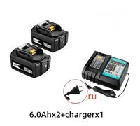 Batterie lithium-ion 6 Ah 18 V LXT 1850 | Compatible avec Makita BL1840 | Batterie haute capacité for outils électriques(M 6Ahx2 chargerx1)