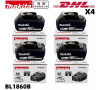 Batterie lithium-ion authentique Makita 18V 6.0Ah BL1860B, remplacement pour les outils électriques Makita LXT 18V BL1830 BL1840 BL1850 BL1860 Makita 6AH X4-B