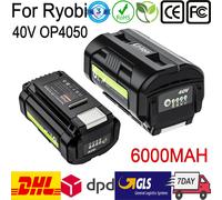 Batterie Lithium-ion de Remplacement pour Ryobi, 40V OP4050, 6000mAh, pour Outil de Tondeuse à Gazon Série OP4060 1BAT
