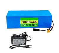 Batterie lithium-ion EBike 52 V 20 Ah avec chargeur 58,8 V 2 A 14S5P pour vélo électrique et scooter BMS intégré (prise XT60 + fiche SM)
