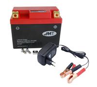 Batterie lithium-ion JMT HJB612L-FP, 6 V 2.4 Ah, pôle positif à droite, DIN 00612 + chargeur