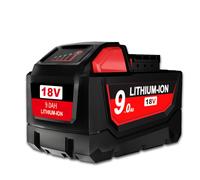 Batterie lithium-ion pour M18, capacité 9,0 Ah, affichage LED, 1 pièce 9,0