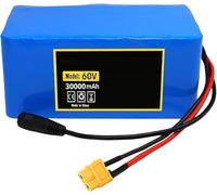 Batterie Lithium-ION pour vélo électrique 60 V 30 Ah, PVC étanche, BMS intégré, Chargeur Inclus, Compatible avec Les Moteurs 200 W à 1 000 W, connecteur XT60 + DC pour des Performa
