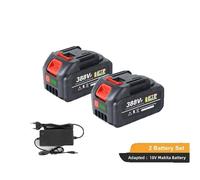 Batterie Lithium-Ion, rechargeable, 18000mAh, compatible avec Makita 18V bl1860 bl1840 bl1850 bl1830, 2 jeux de batteries