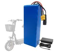 Batterie Lithium-ION Rechargeable 36 V 16 Ah, Batterie Au Lithium Longue Durée 10S3P avec Protection BMS Et Chargeur, Batterie De Remplacement pour Scooter Électrique XT90