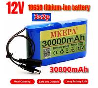 Batterie lithium-ion rechargeable 3S2P 30000mAh 12V, nouvelle version améliorée, équipée d'une carte de protection BMS 2pcs