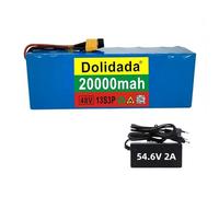 Batterie Lithium-ION Rechargeable 48 V 20 Ah pour Vélo Électrique 13S3P, avec Protection BMS XT60