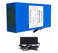 Batterie lithium-ion rechargeable 48 V 38000 mAh, BMS 30 A intégré, étanche, PVC, 13S6P, avec chargeur 56,4 V 2 A, for moteur 200-1800 W, connecteur for vélo et scooter électrique XT60 XT30 XT90 SM(48