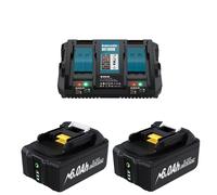 Batterie lithium-ion rechargeable, capacité de 6,0 Ah, caractéristiques de sécurité améliorées, 2pcs 6.0ah Dual Port