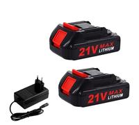 Batterie Lithium-Ion Rechargeable de grande capacité 21V pour batterie de remplacement d'outils électriques sans fil Makita 18V/21V 2 Battery 1 Charger