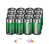 Batterie lithium-ion rechargeable, fonction de charge USB, adaptée à la cuisinière à gaz/au chauffage de l'eau, batterie 12PCS
