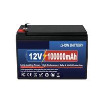 Batterie Lithium-Ion Rechargeable Lifepo4, 100ah, 12V, Cellules De Rechange De Qualité A, For Fauteuil Roulant Électrique, Bateau, Camping Solaire(12V 100000mAh)