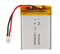 Batterie lithium-polymère 3,7 V 1000 mAh 803040 rechargeable avec connecteur JST câble pour haut-parleurs et appareils sans fil