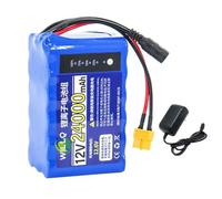 Batterie lithium-polymère rechargeable 12V bateau amorceur radiocommandé | Batterie LiPo remplacement 12V 18Ah 22Ah 24Ah 30Ah avec témoin LED, pour bateau radiocommandé pêche au filet