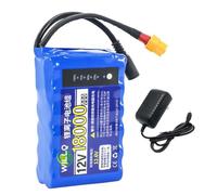 Batterie lithium-polymère rechargeable 12V bateau amorceur radiocommandé | Batterie LiPo remplacement 12V 18Ah 22Ah 24Ah 30Ah avec témoin LED, pour bateau radiocommandé pêche au filet