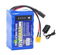Batterie lithium-polymère rechargeable 12V bateau amorceur radiocommandé | Batterie LiPo remplacement 12V 18Ah 22Ah 24Ah 30Ah avec témoin LED, pour bateau radiocommandé pêche au filet