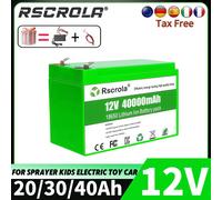 Batterie Lithium Rechargeable 12V Li-ion 40ah 30ah 20ah 18650, pour pulvérisateur, jouet électrique pour enfants, échelle de voiture, contrôle d'accès + chargeur 40000mAh-1PCS