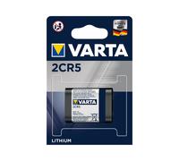 Batterie Lithium Varta 2CR5 6V 1400mAh Format Prismatique 42x17mm, Référence 06203-301-401, Poids 42g