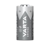 Batterie Lithium Varta CR123A 3V 1430mAh, usage unique, format cylindrique CR 17345, dimensions 17x34.5mm, plage température -20°C à 60°C, 16g