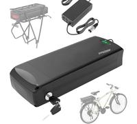 Batterie lithium vélo électrique pliable 48 V 25 Ah 30 Ah avec porte-bagage, témoin LED arrière et port USB pour moteur de montagne 0 à 1440 W