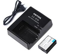 Batterie LP-E10 et Chargeur LC-E10C LC-E10 LC-E10E Compatible avec Canon EOS Rebel T3 T5 T6 T7 T100 Kiss X50 X70 X80 X90 1100D 1200D 1300D 1500D 4000D