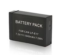 Batterie LP-E17, Batterie Lithium-ION Intelligente Haute capacité pour Appareil Photo 200D II R10 RP 750D M6mark2 800D 850D 77D 760D M3 M5, 7,5 Wh 1040 MAh