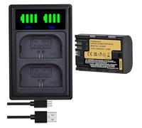 Batterie LP-E6P Compatible avec Les appareils Photo Canon EOS R5, R6, R7, R, EOS 5DS, R, 5D Mark II, Mark III, 6D, 7D, 80D et 90D (2850 mAh).(1 Battey 1 Charger)