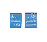 Batterie LQ S1 Piles Rechargeable Smart Watch,3.7V 380mAh Montre Connectée Piles Rechargeable Compatible DZ09 W8 Q18 AB-S1 NX9(Lot de 2)