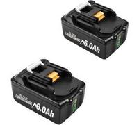 Batterie Makita 18V, capacité 6Ah, compatible avec les perceuses sans fil LXT, 2 6.0Ah