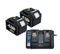 Batterie Makita 18V, capacité 9000mAh, compatible avec BL1850B, BL1840B, BL1860, jaune