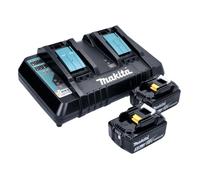 Makita Kit Power Source – 2x Batteries 5 Ah 18 V + Chargeur double DC18RD