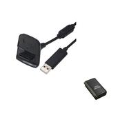 Batterie manette Xbox 4800 mah + Chargeur manette sans fil XBOX 360 Noir HobbyTech