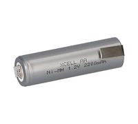 Batterie Mignon AA 2200 mAh 1,2 V NiMh avec cosse à souder Z Flat top haute intensité rechargeable