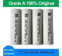 Batterie Molicel P45B 21700 INR21700-P45B 100% Originale 4500mAh Décharge Max 45A Supporte -40°C ℃ Cellule rechargeable basse température 1 Piece button top