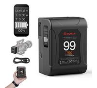Batterie Moman 99 Pro, avec système V-Lock, 99 Wh/6875 mAh, avec sortie D-TAP/USB-C/A, sortie 200 W, 15 A, premier écran OLED avec affichage de l'heure pour caméscope, appareil photo BMPCC, ordinateur
