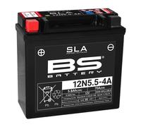 BS-Battery Batterie de moto 300841 12N5.5-4A AGM SLA Noir