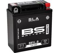 Batterie moto BS SLA BB5L-B (YB5L-B) AGM - Sans entretien - 12 V 5 Ah - Dimensions: 120 x 60 x 130 mm compatible avec HONDA C70 Passport 70 1982-1983