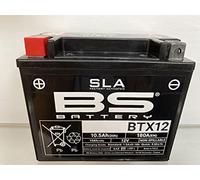 Batterie moto BS SLA BTX12 (YTX12-BS) - Pronta all'uso - 12 V 10 Ah - Dimensions: 150 x 87 x 130 mm compatible avec Aprilia Scarabeo L 250