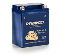 Batterie moto Dynavolt NANO-GEL MG14L-A2-C 12V 14Ah 330A, remplace YB14L-A2, dimensions : 134x88x166mm, sans entretien et étanche Batterie moto gel