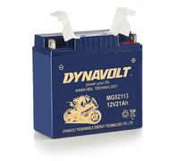 Batterie moto Dynavolt NANO-GEL MG52113 12V 21Ah 390A, remplace YTX19BL-BS, dimensions : 183x79x171mm, Batterie moto gel sans entretien et non renversable