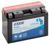 BATTERIE MOTO ET9B-BS EXIDE 12V 8Ah 110A