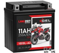Batterie moto longue durée YB10L-A2 GEL 11Ah 12V 51112 YB10L-B YB10L-B2 YB10L-BS