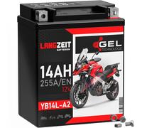 Batterie moto longue durée YB14L-A2 GEL 12V 14Ah 51411 FB14L-A2 CB14L-A2 12N1...